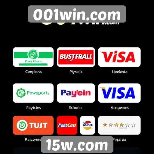 Métodos de pagamento aceitos pelo 001win